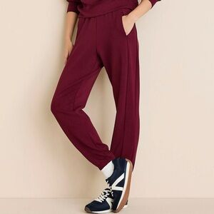 LOFT Lou & Grey Scubasoft Burgundy Maroon Soft Joggers Sweatpants NWT Size XS